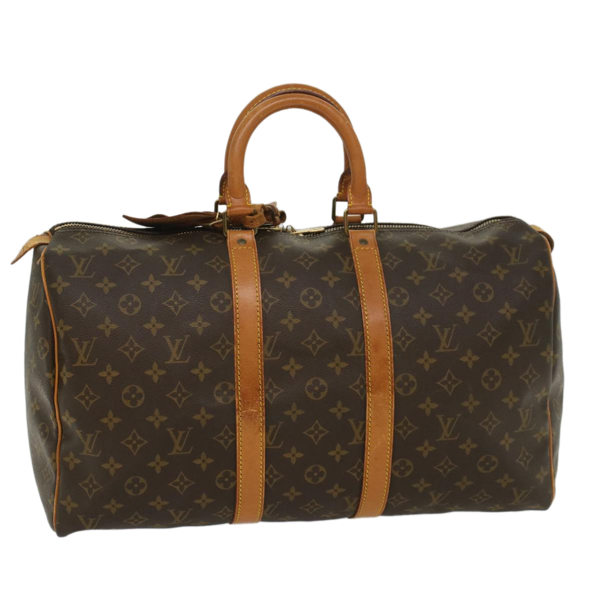 LOUIS VUITTON Monogram Keepall 45 Boston Bag M41428 LV Auth 55208