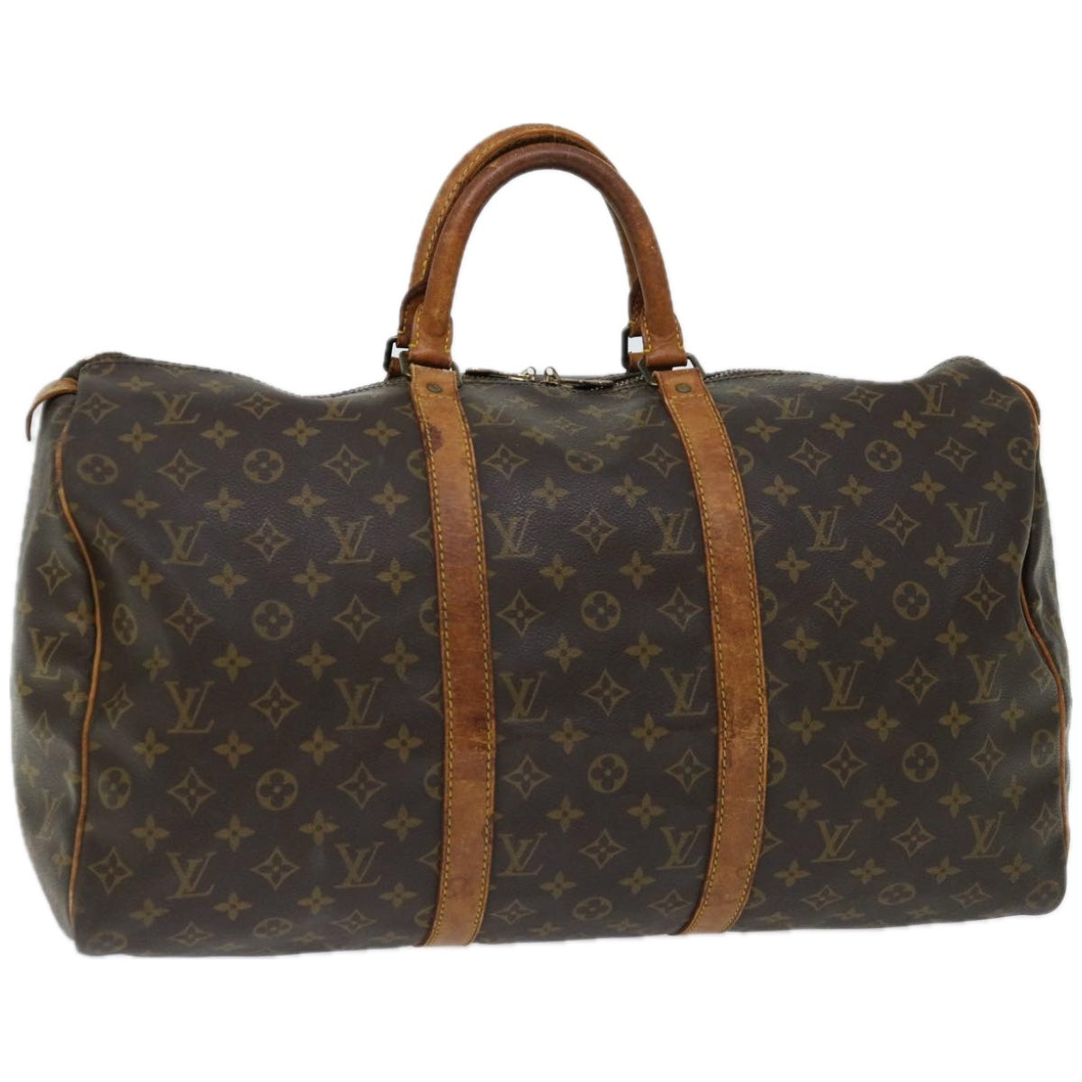 LOUIS VUITTON Monogram Keepall 50 Boston Bag M41426 LV Auth 55224