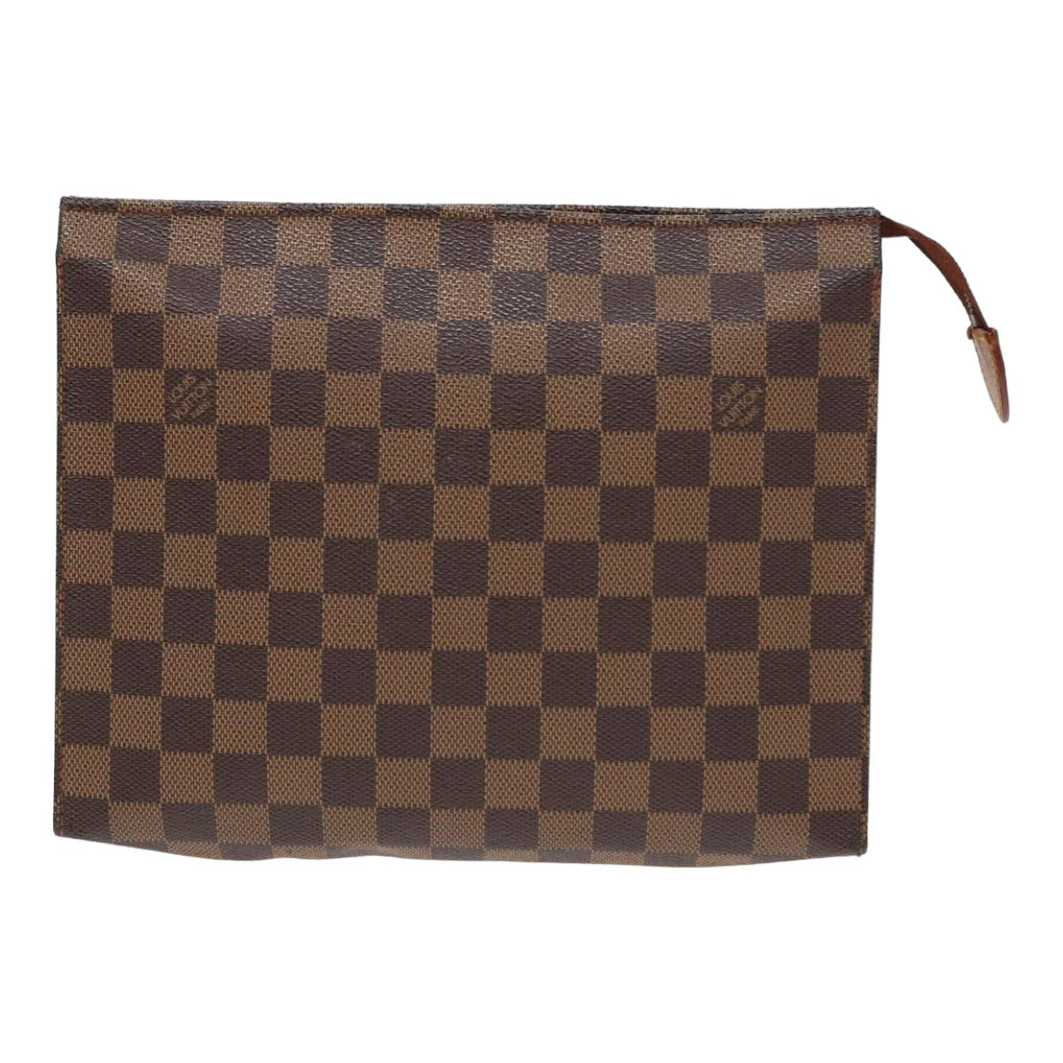 LOUIS VUITTON Damier Ebene Poche Toilette 26 Pouch N47543 LV Auth 55311