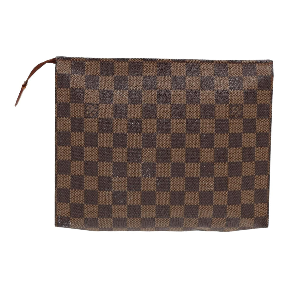 LOUIS VUITTON Damier Ebene Poche Toilette 26 Pouch N47543 LV Auth 55311