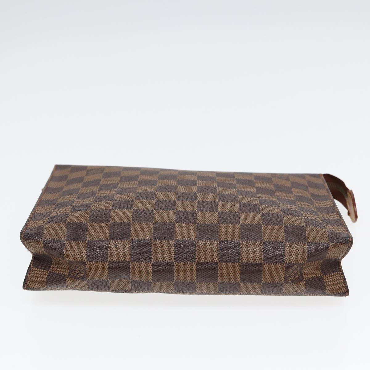 LOUIS VUITTON Damier Ebene Poche Toilette 26 Pouch N47543 LV Auth 55311