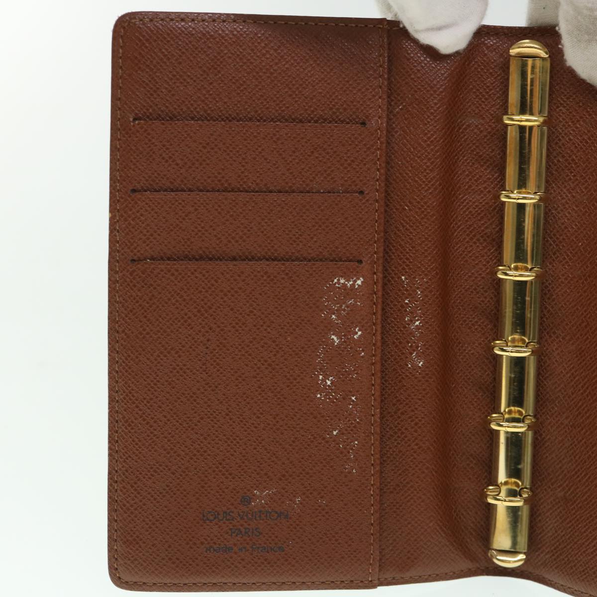 LOUIS VUITTON Monogram Agenda PM Day Planner Cover R20005 LV Auth 55468