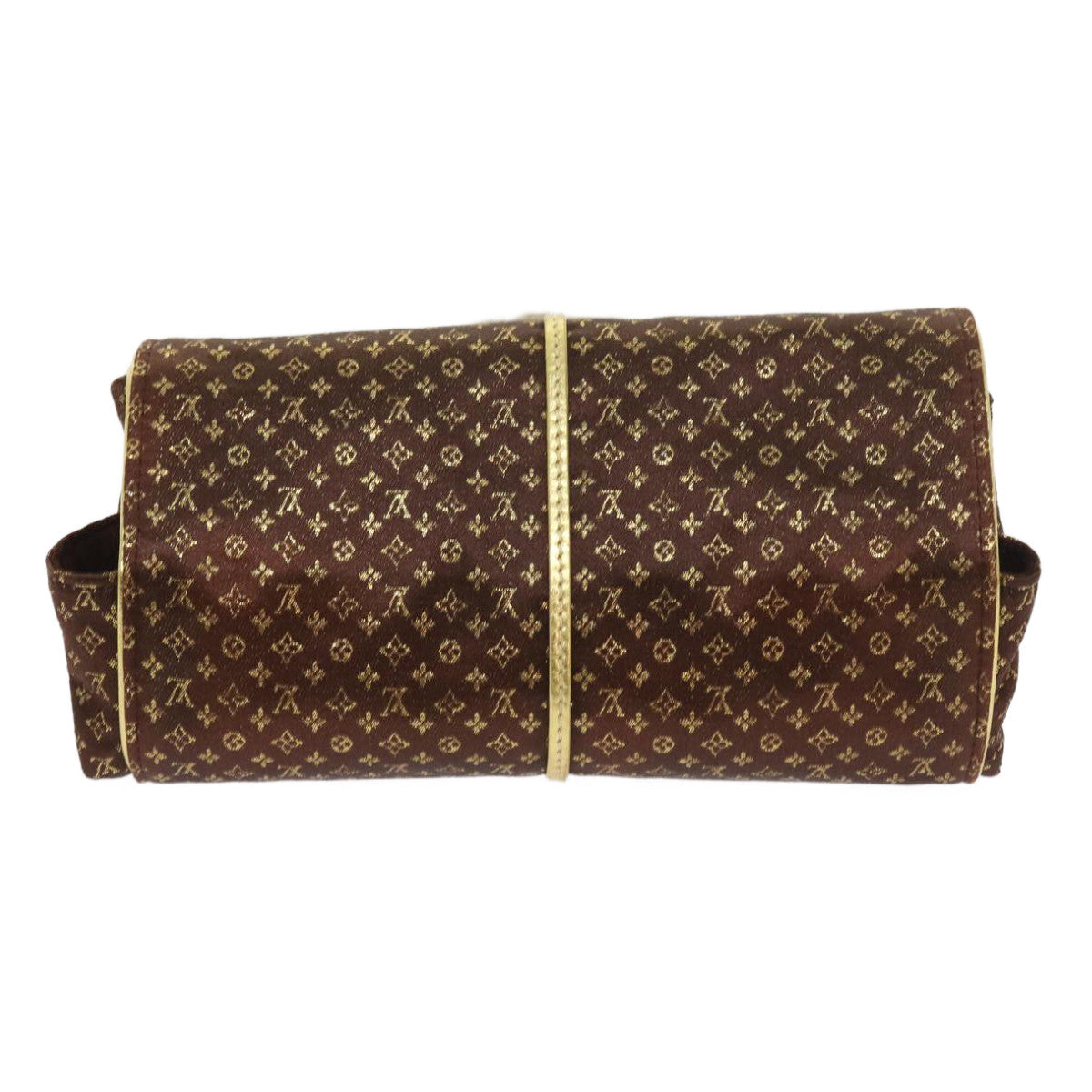 LOUIS VUITTON Monogram Satin Trousse Bijou Pliable Case Brown M92329 Auth 55531