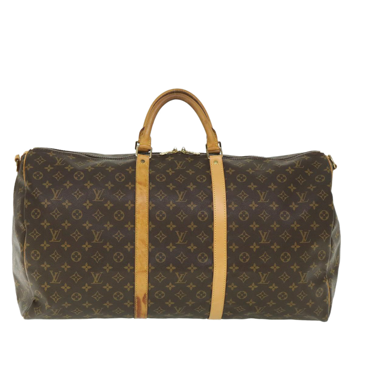 LOUIS VUITTON Monogram Keepall Bandouliere 60 Boston Bag M41412 LV Auth 55572