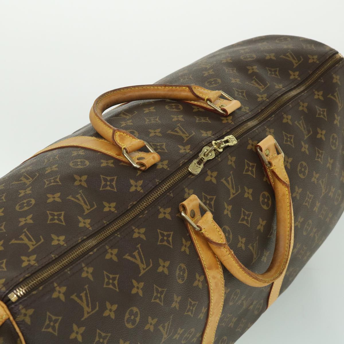 LOUIS VUITTON Monogram Keepall Bandouliere 60 Boston Bag M41412 LV Auth 55572