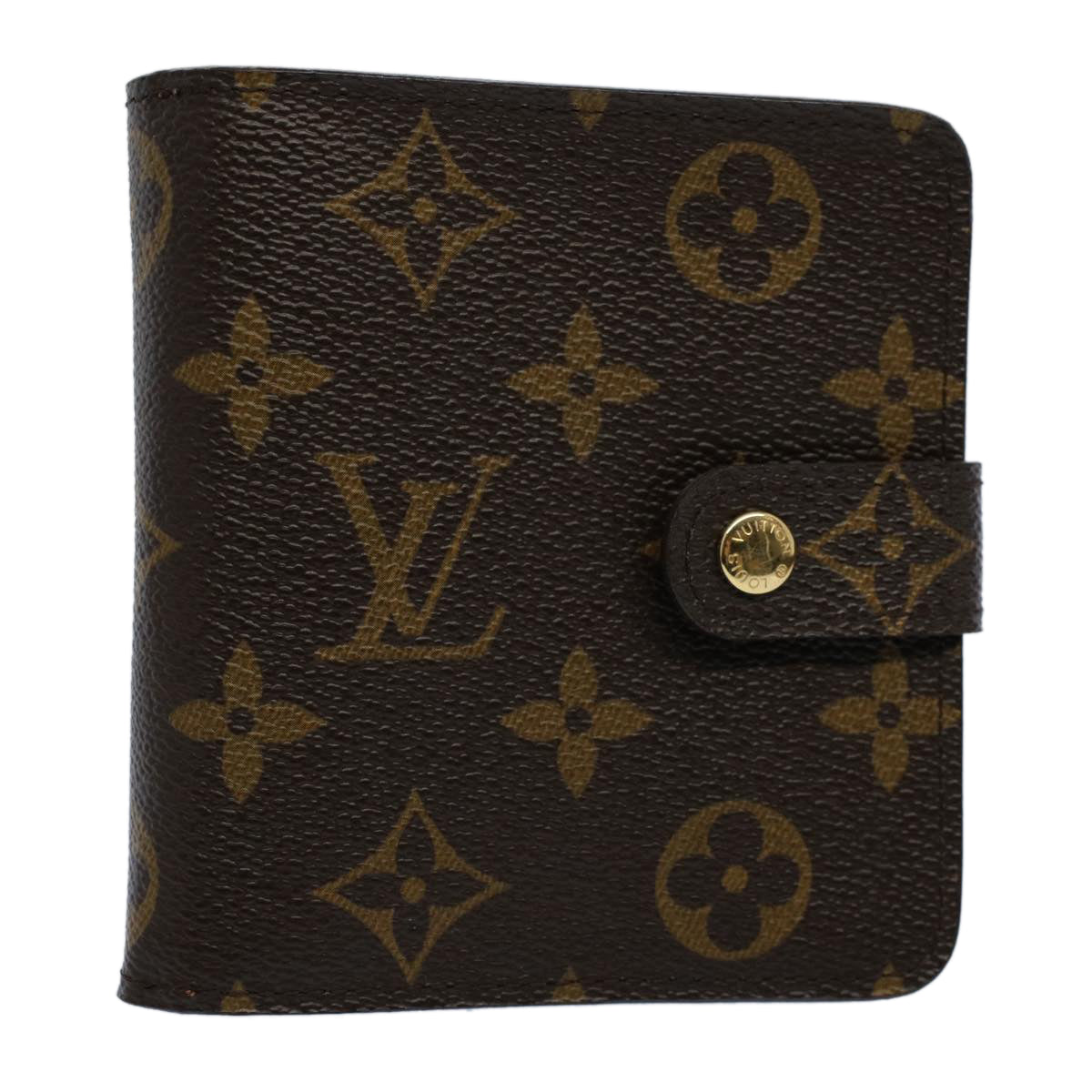 LOUIS VUITTON Monogram Compact Zip Wallet M61667 LV Auth 55620A