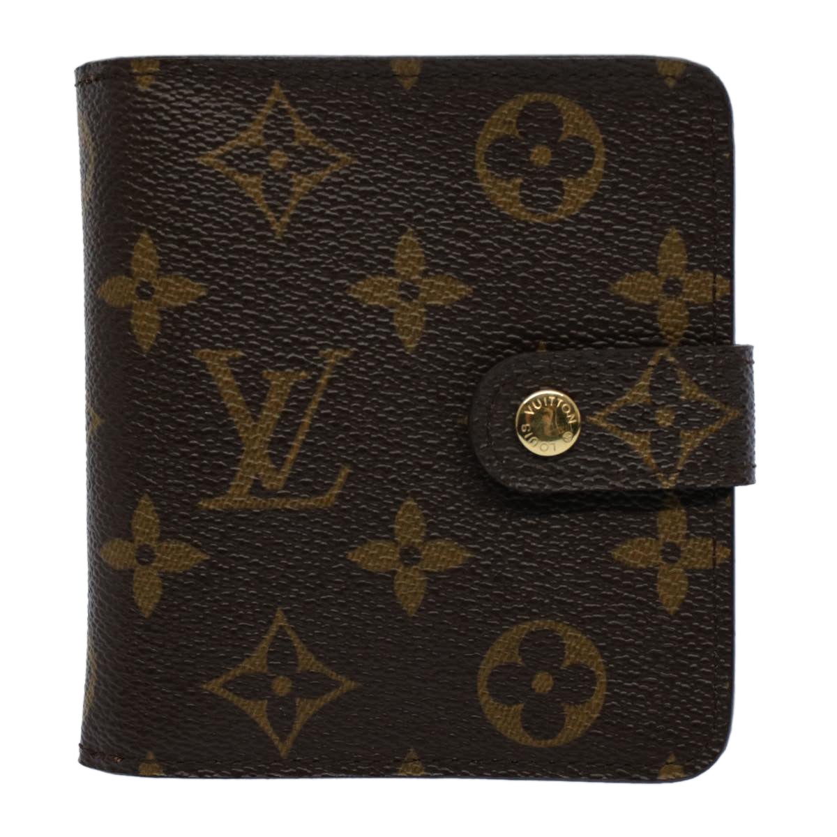 LOUIS VUITTON Monogram Compact Zip Wallet M61667 LV Auth 55620A