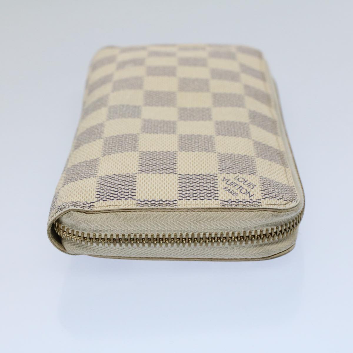 LOUIS VUITTON Damier Azur Zippy Wallet Long Wallet N63503 LV Auth 55664