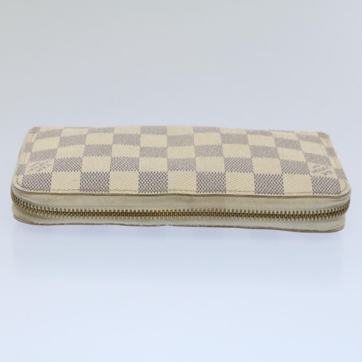 LOUIS VUITTON Damier Azur Zippy Wallet Long Wallet N63503 LV Auth 55664