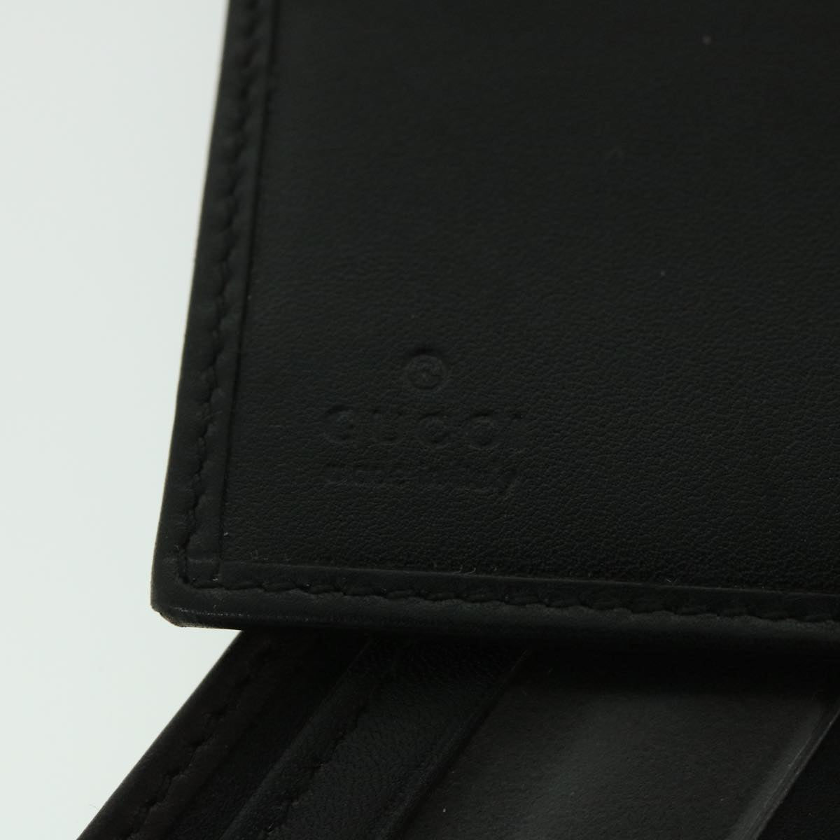 GUCCI GG Canvas Card Case Black 90634 Auth 55683