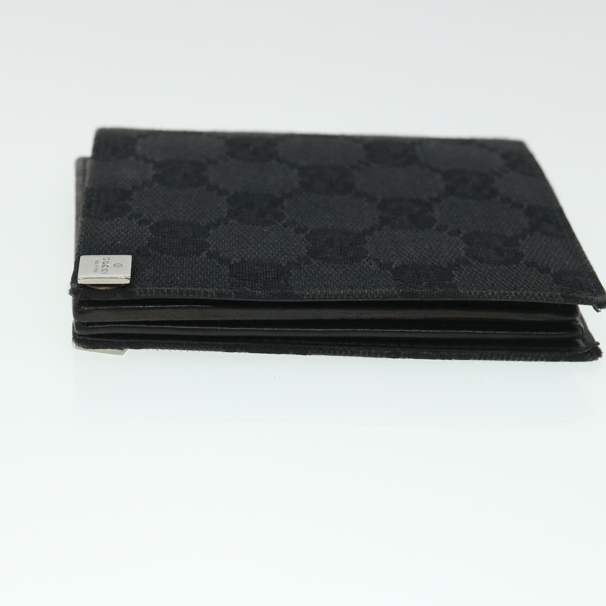 GUCCI GG Canvas Card Case Black 90634 Auth 55683