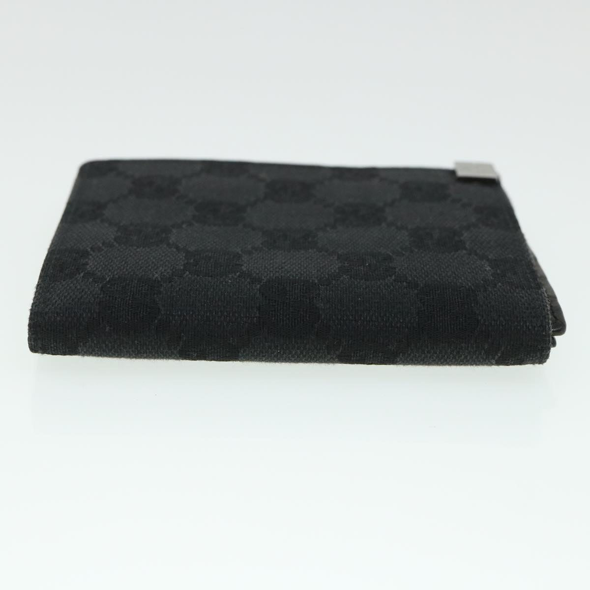 GUCCI GG Canvas Card Case Black 90634 Auth 55683