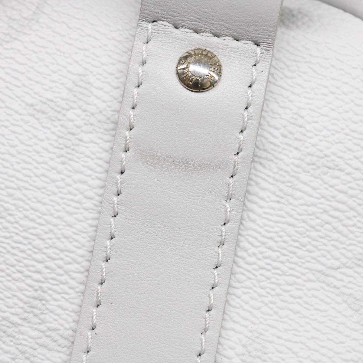 LOUIS VUITTON Monogram White Keepall Bandouliere 50 Bag M44643 LV Auth 55862A