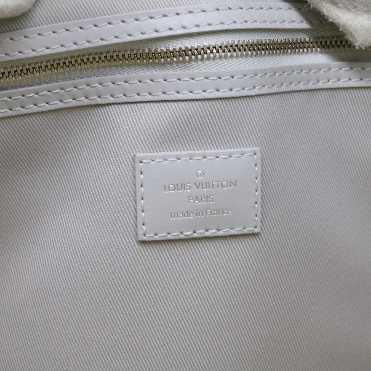 LOUIS VUITTON Monogram White Keepall Bandouliere 50 Bag M44643 LV Auth 55862A