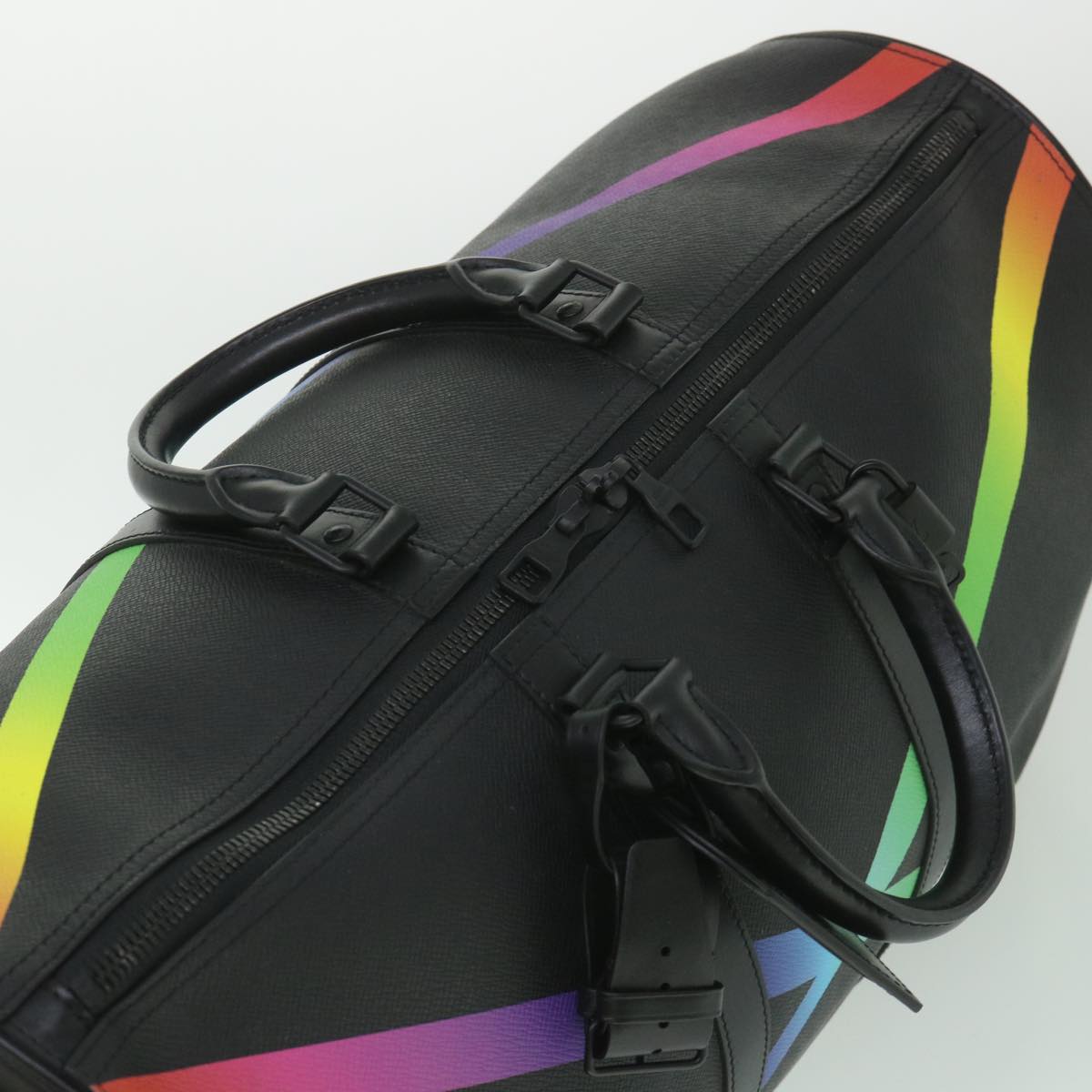 LOUIS VUITTON Taiga Rainbow Keepall Bandouliere 50 Boston Bag M30345 Auth 55863SM