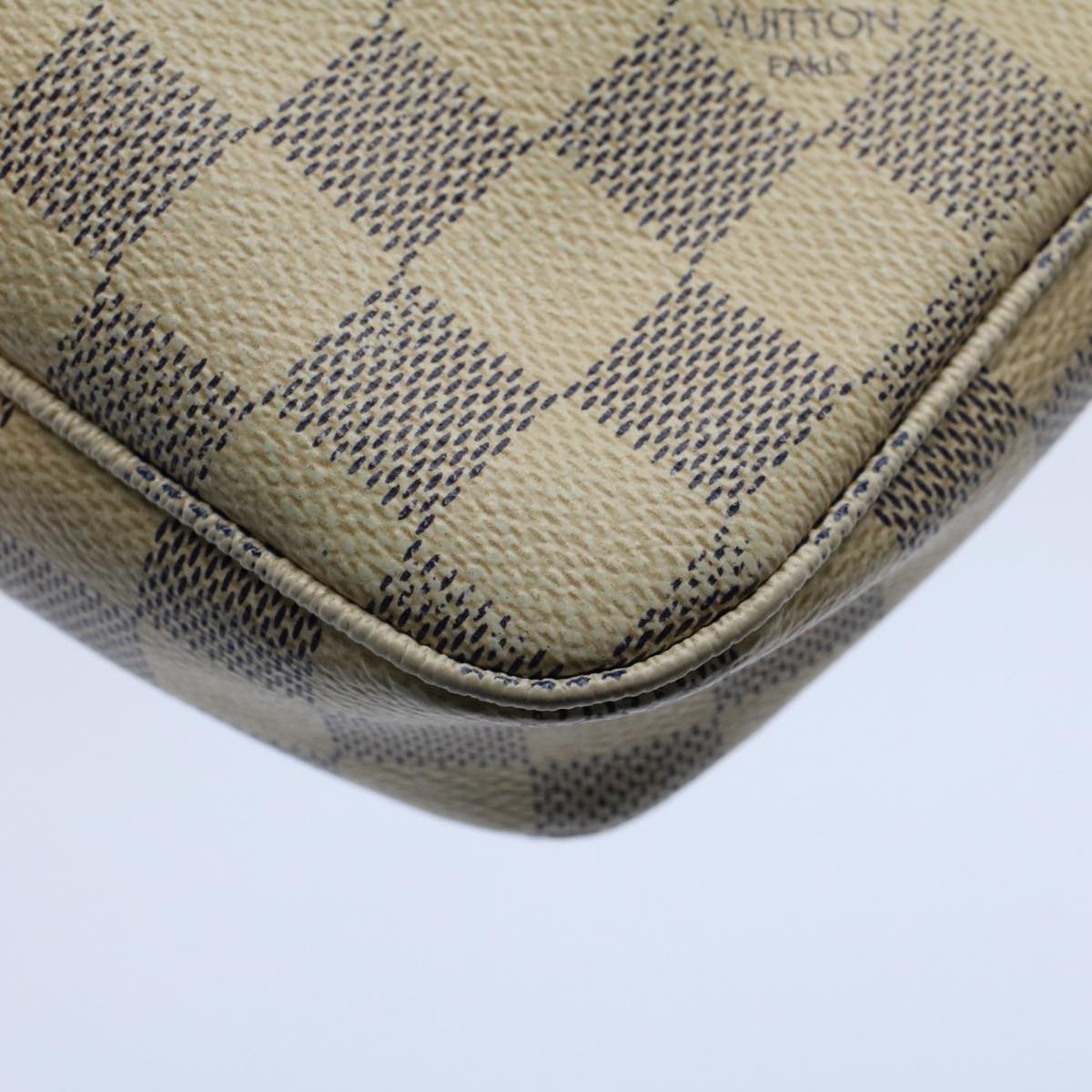 LOUIS VUITTON Damier Azur Pochette Accessoires Pouch N51986 LV Auth 55913