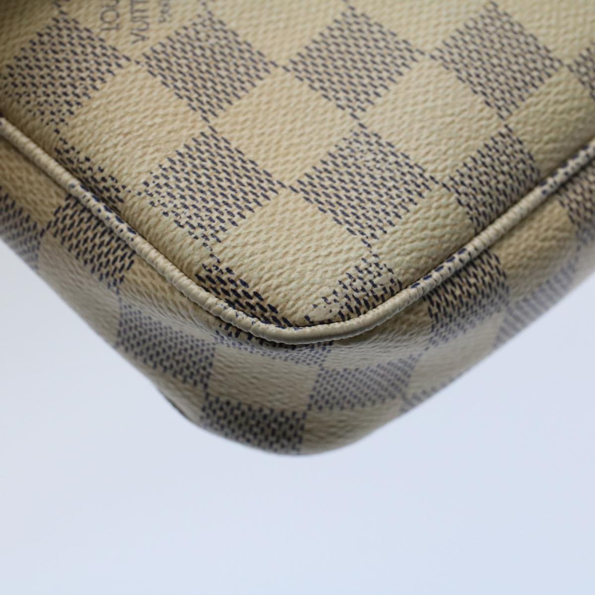 LOUIS VUITTON Damier Azur Pochette Accessoires Pouch N51986 LV Auth 55913