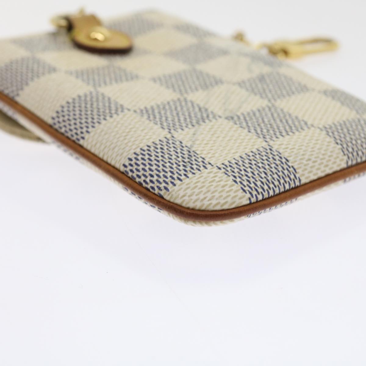 LOUIS VUITTON Damier Azur Etui Telephonne MM Cell Phone Case N60026 Auth 55924