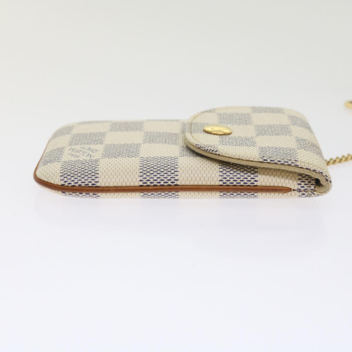 LOUIS VUITTON Damier Azur Etui Telephonne MM Cell Phone Case N60026 Auth 55924