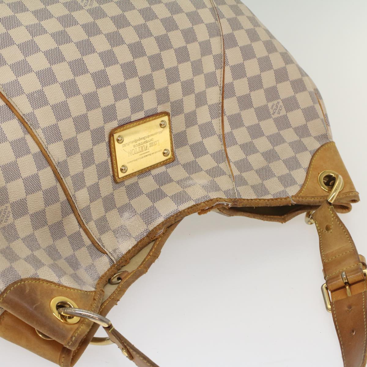 LOUIS VUITTON Damier Azur Galliera GM Shoulder Bag N55216 LV Auth 56044