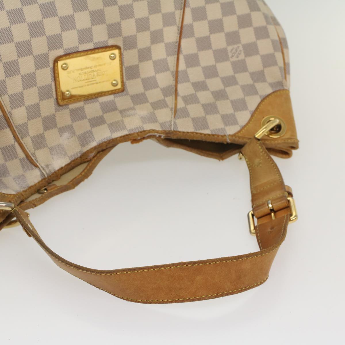 LOUIS VUITTON Damier Azur Galliera GM Shoulder Bag N55216 LV Auth 56044