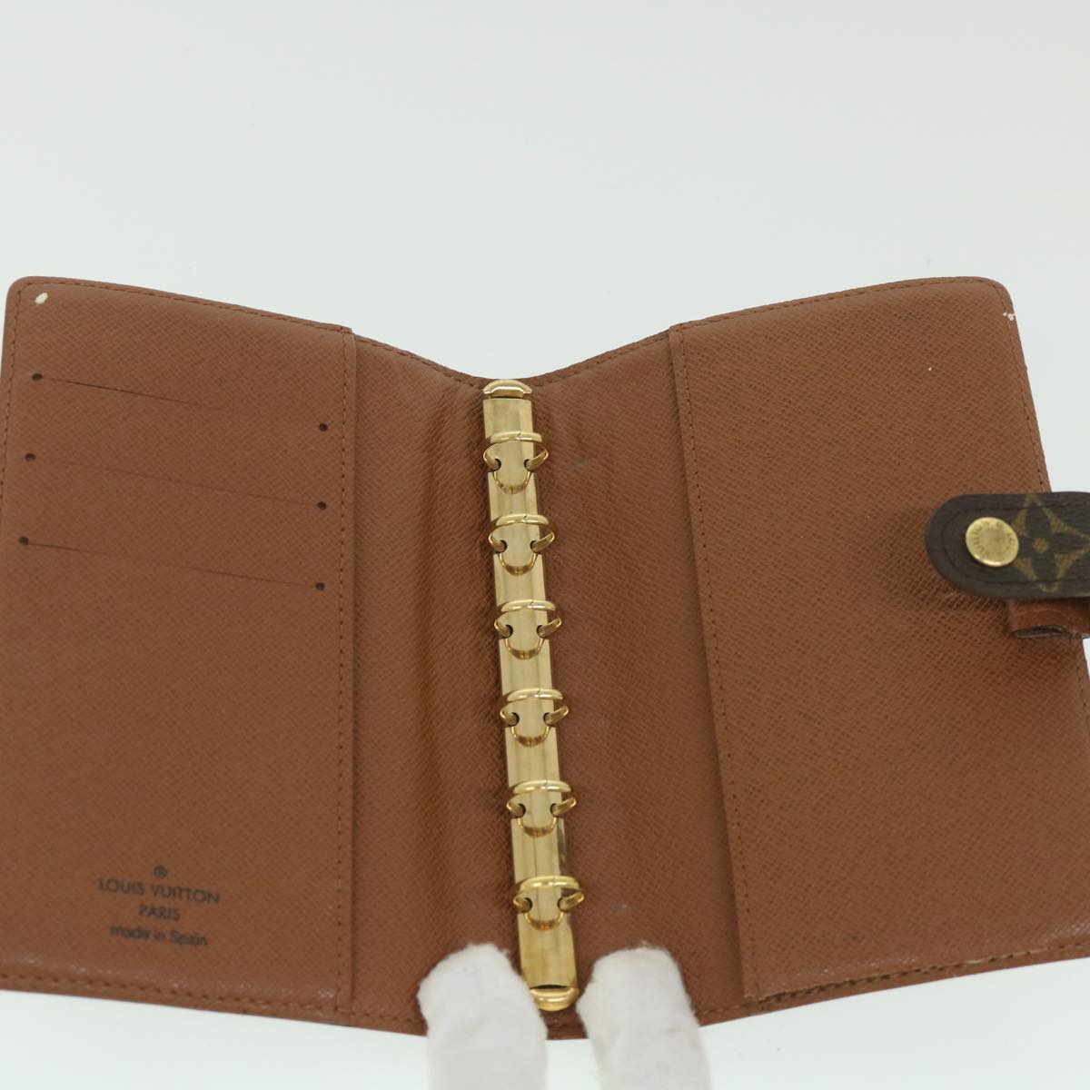 LOUIS VUITTON Monogram Agenda PM Day Planner Cover R20005 LV Auth 56093