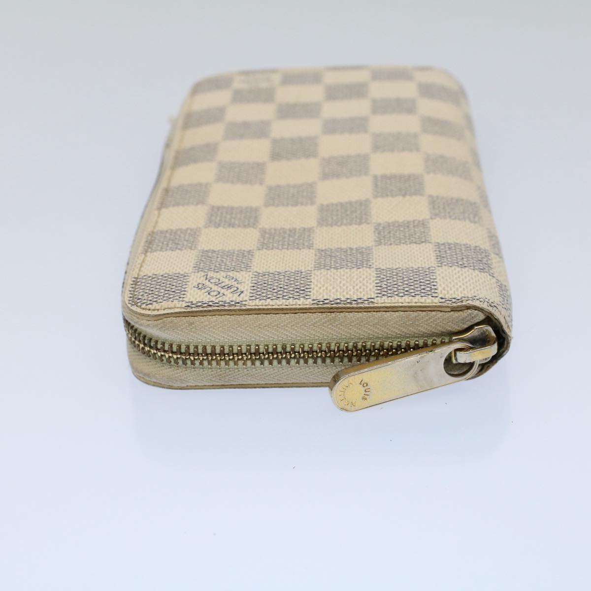 LOUIS VUITTON Damier Azur Zippy Wallet Long Wallet N63503 LV Auth 56094