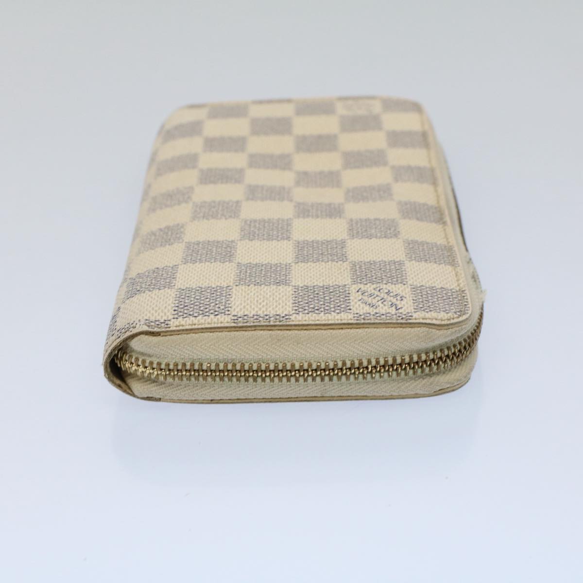 LOUIS VUITTON Damier Azur Zippy Wallet Long Wallet N63503 LV Auth 56094