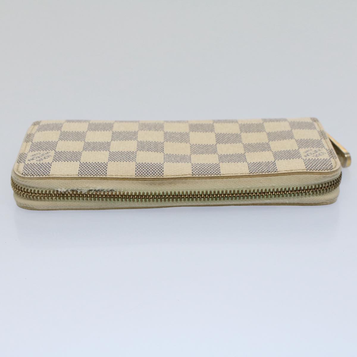 LOUIS VUITTON Damier Azur Zippy Wallet Long Wallet N63503 LV Auth 56094