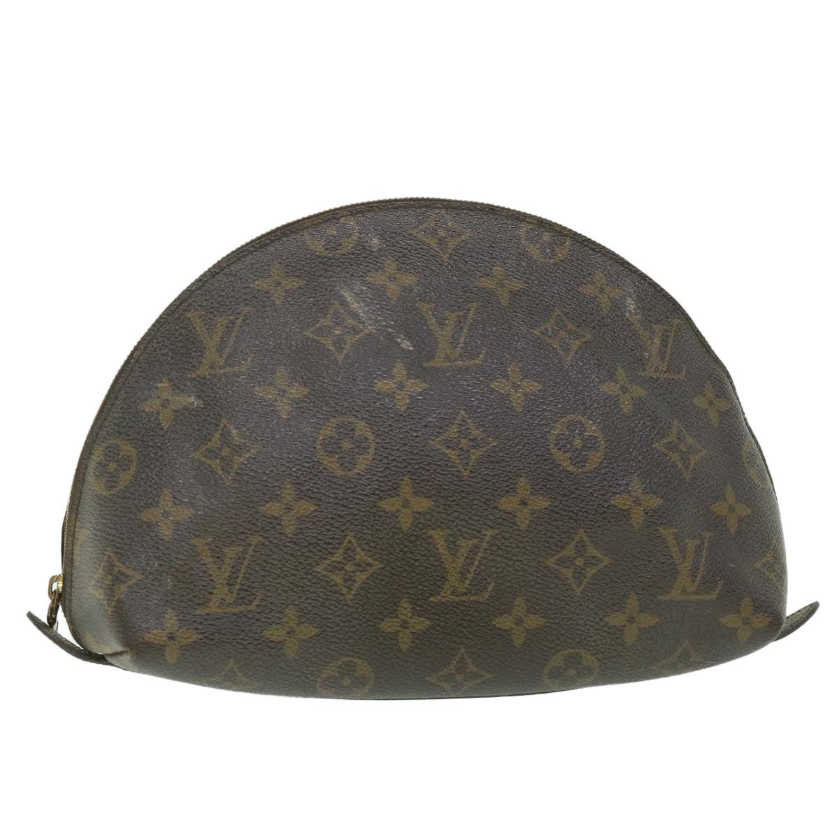 LOUIS VUITTON Monogram Trousse Demi Ronde Cosmetic Pouch M47520 LV Auth 56099