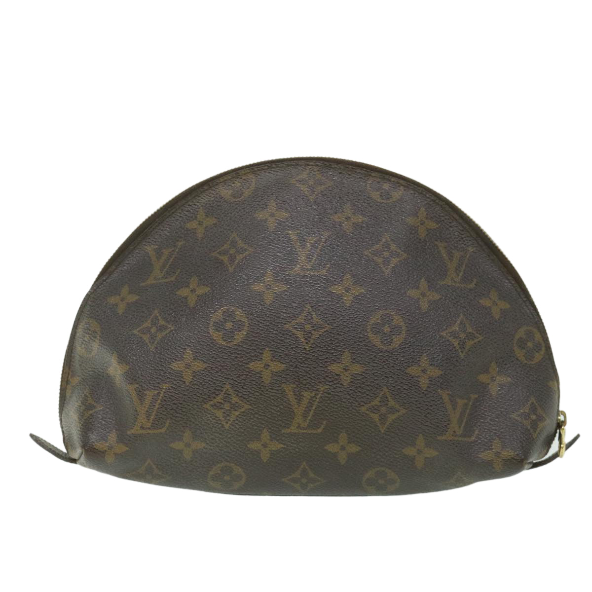 LOUIS VUITTON Monogram Trousse Demi Ronde Cosmetic Pouch M47520 LV Auth 56099