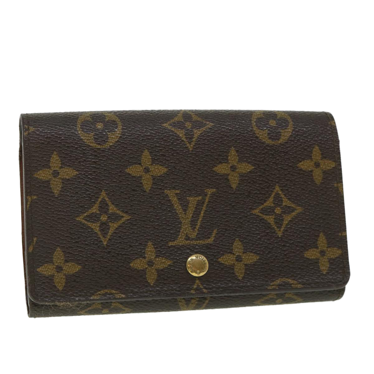 LOUIS VUITTON Monogram Porte Monnaie Billets Tresor Wallet M61730 LV Auth 56112