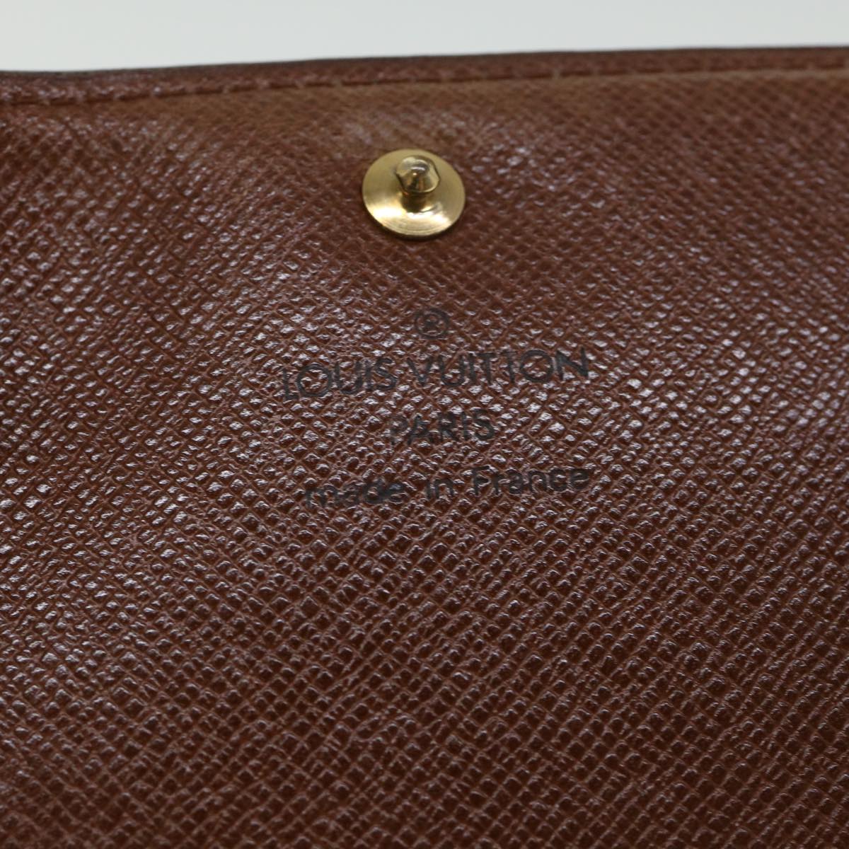 LOUIS VUITTON Monogram Porte Monnaie Billets Tresor Wallet M61730 LV Auth 56112