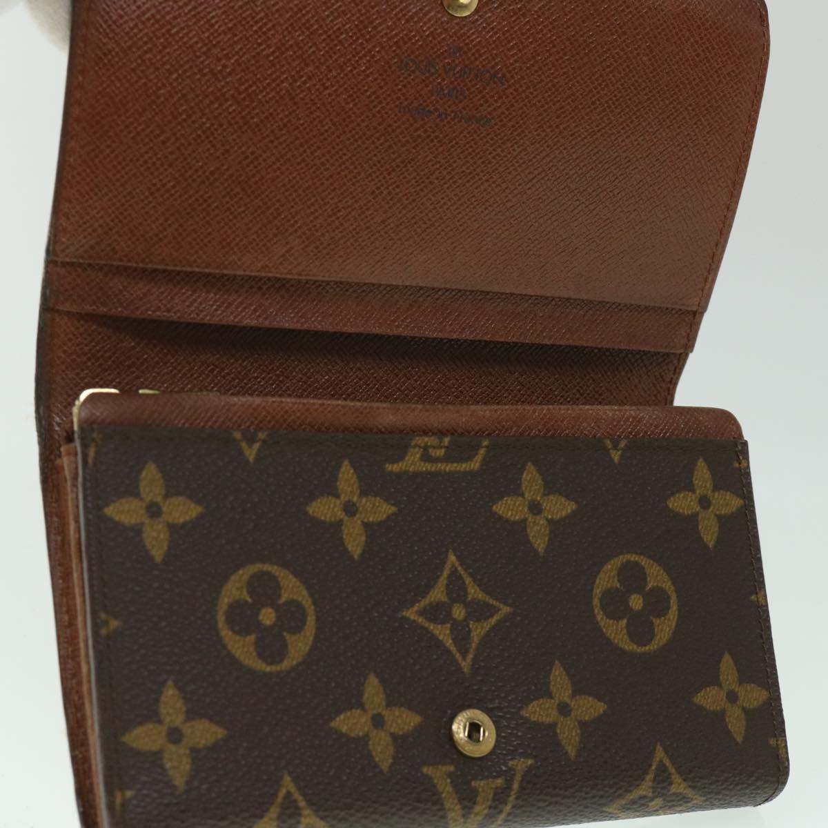 LOUIS VUITTON Monogram Porte Monnaie Billets Tresor Wallet M61730 LV Auth 56112