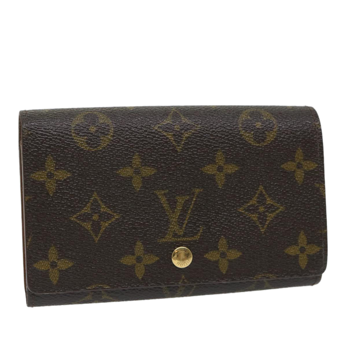 LOUIS VUITTON Monogram Porte Monnaie Billets Tresor Wallet M61730 LV Auth 56114