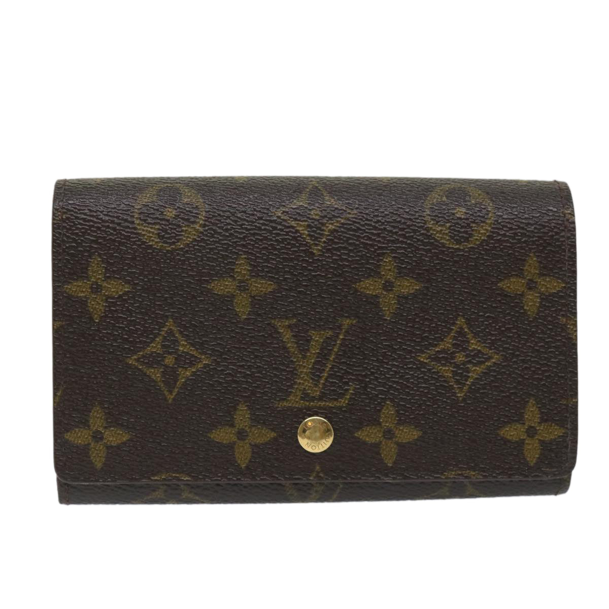 LOUIS VUITTON Monogram Porte Monnaie Billets Tresor Wallet M61730 LV Auth 56114