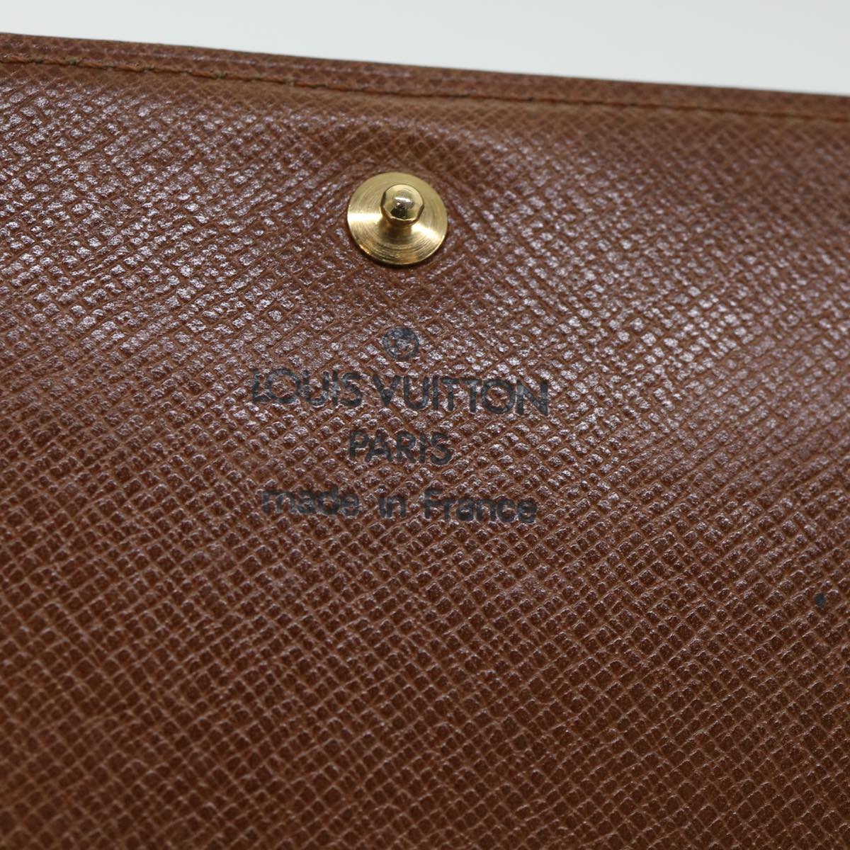 LOUIS VUITTON Monogram Porte Monnaie Billets Tresor Wallet M61730 LV Auth 56116