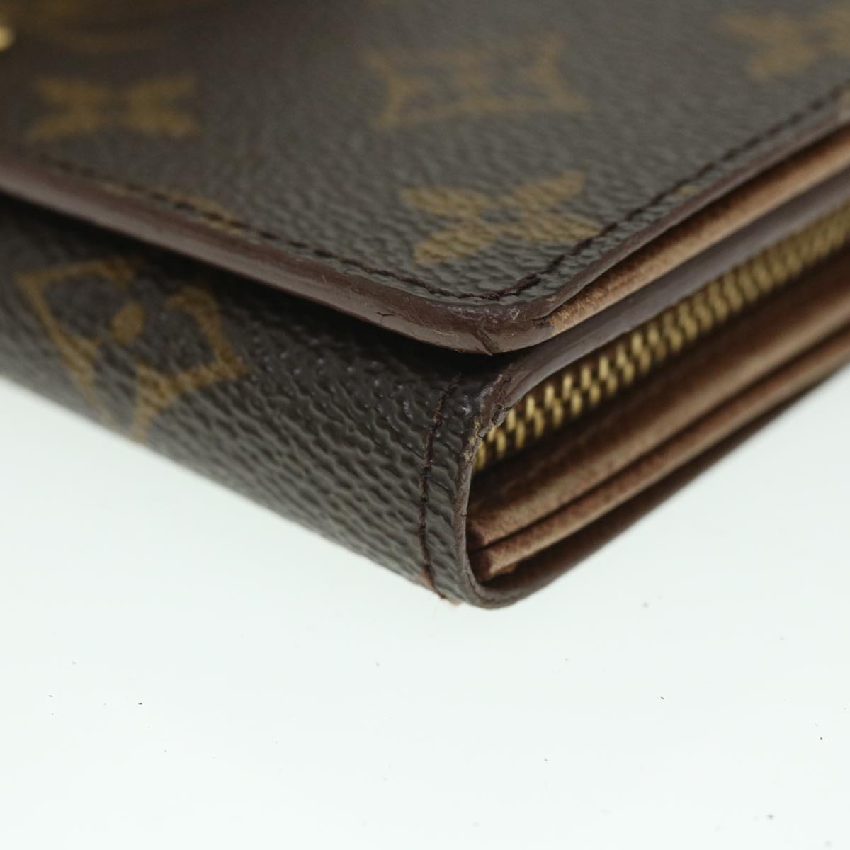 LOUIS VUITTON Monogram Porte Monnaie Billets Tresor Wallet M61730 LV Auth 56116