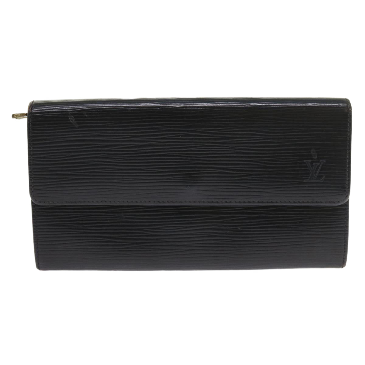 LOUIS VUITTON Epi Pochette Porte Monnaie Credit Wallet Noir M63572 LV Auth 56119