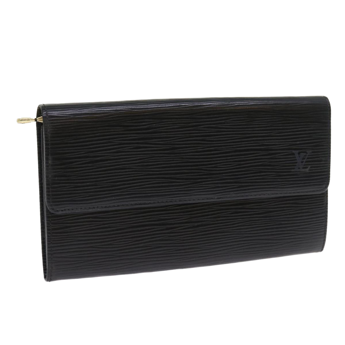 LOUIS VUITTON Epi Pochette Porte Monnaie Credit Wallet Noir M63572 LV Auth 56120