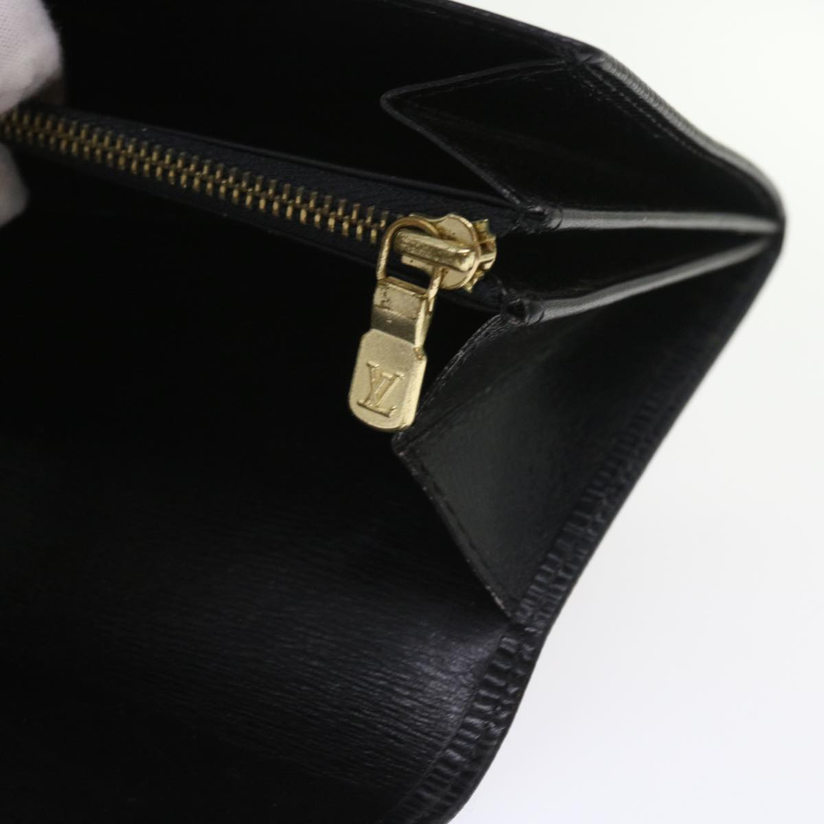 LOUIS VUITTON Epi Pochette Porte Monnaie Credit Wallet Noir M63572 LV Auth 56120