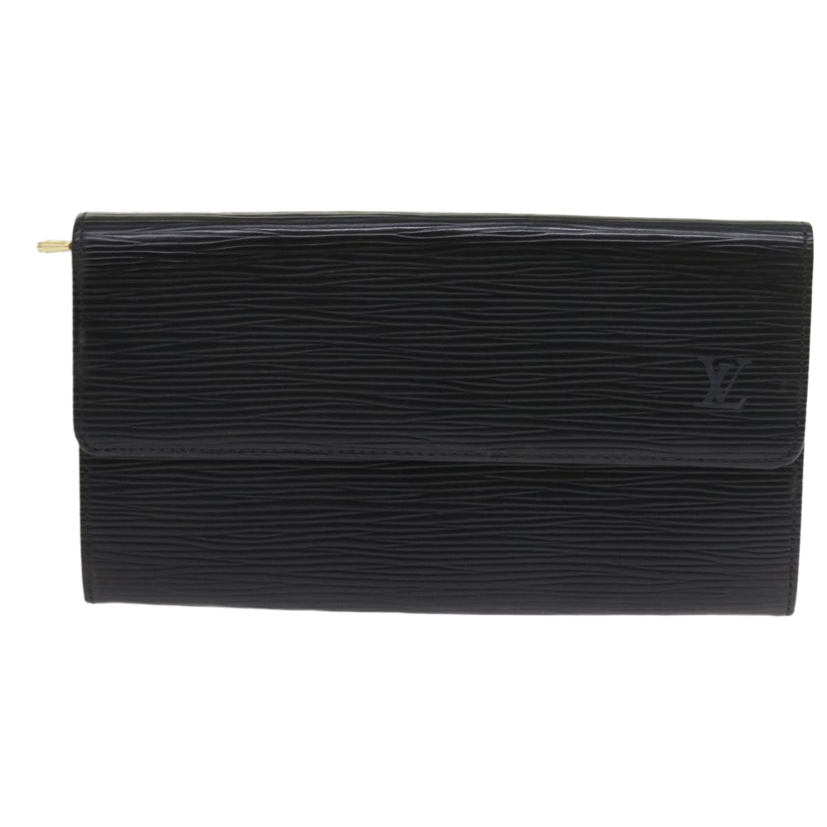 LOUIS VUITTON Epi Pochette Porte Monnaie Credit Wallet Noir M63572 LV Auth 56120