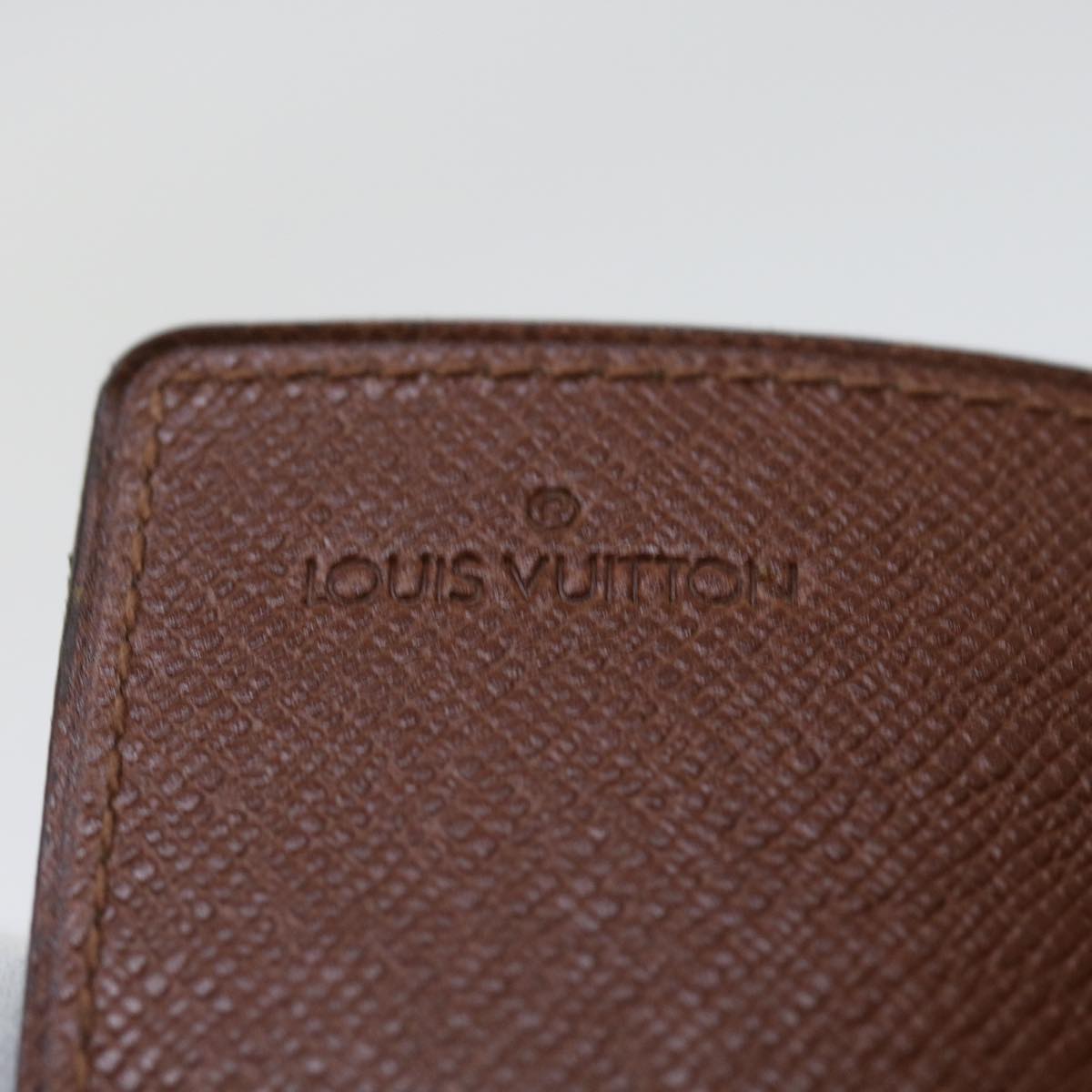 LOUIS VUITTON Monogram Porte Cartes Credit Pression Card Case M60937 Auth 56122