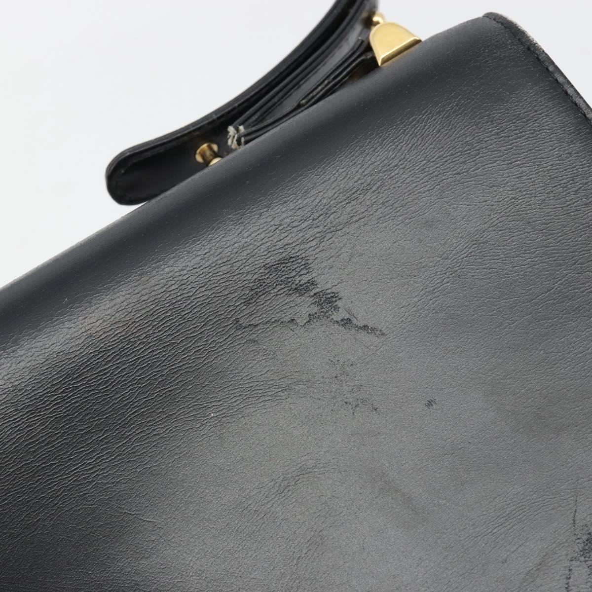 LOUIS VUITTON Opera Line Delph Shoulder Bag Leather Black M63932 LV Auth 56152