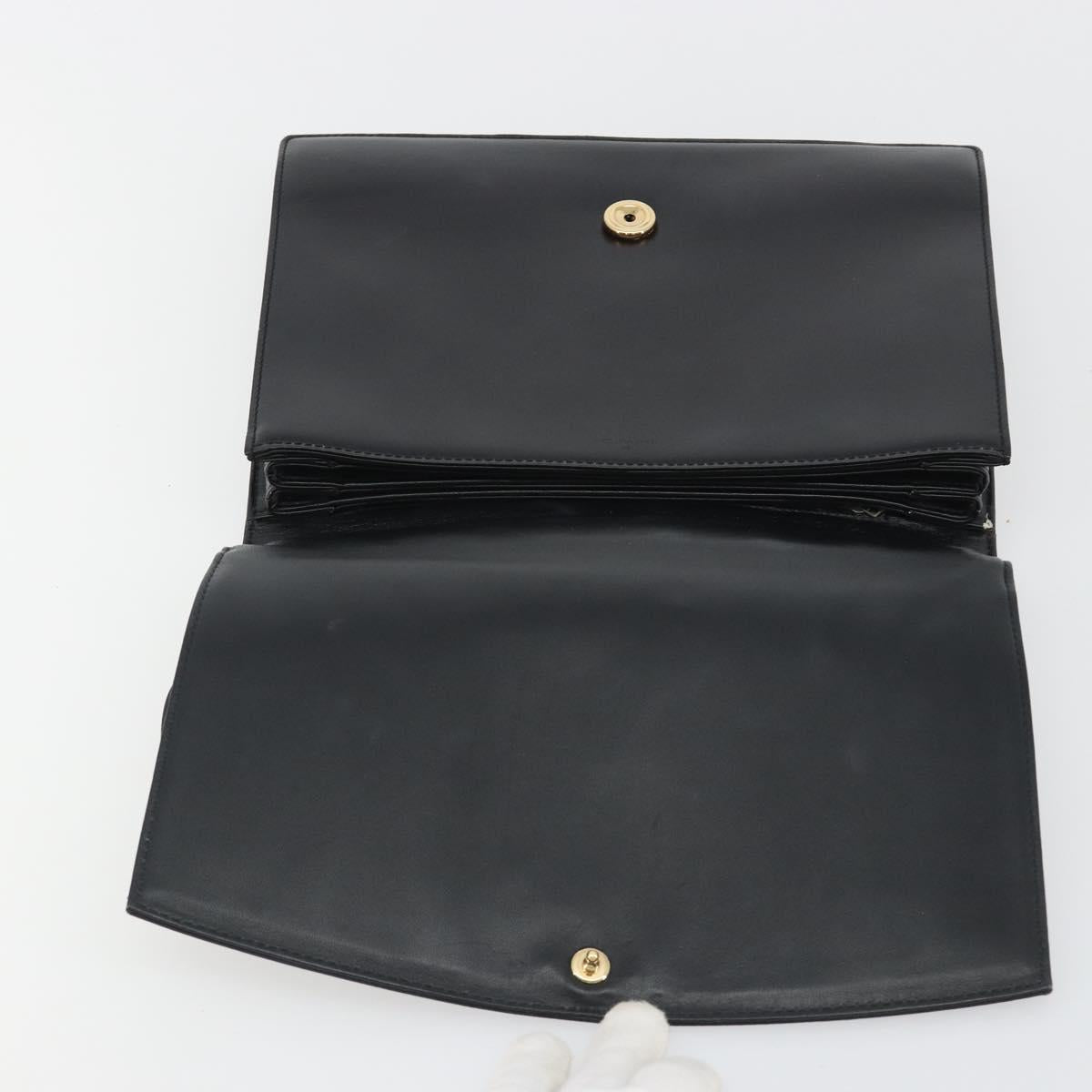 LOUIS VUITTON Opera Line Delph Shoulder Bag Leather Black M63932 LV Auth 56152