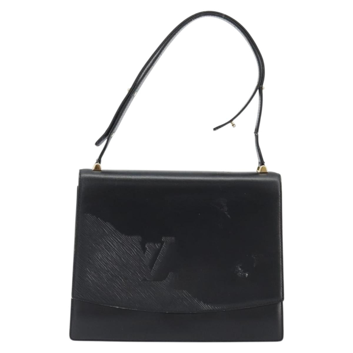 LOUIS VUITTON Opera Line Delph Shoulder Bag Leather Black M63932 LV Auth 56152
