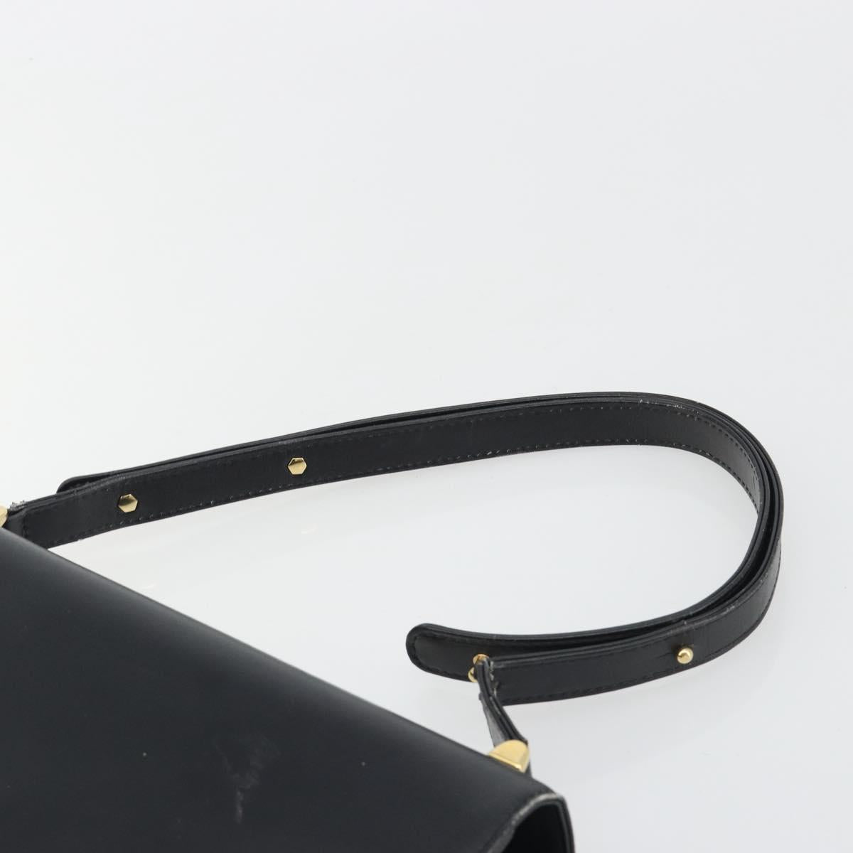 LOUIS VUITTON Opera Line Delph Shoulder Bag Leather Black M63932 LV Auth 56152