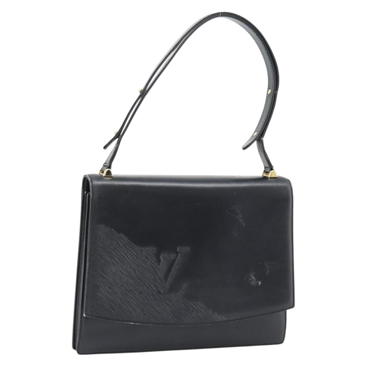 LOUIS VUITTON Opera Line Delph Shoulder Bag Leather Black M63932 LV Auth 56152A
