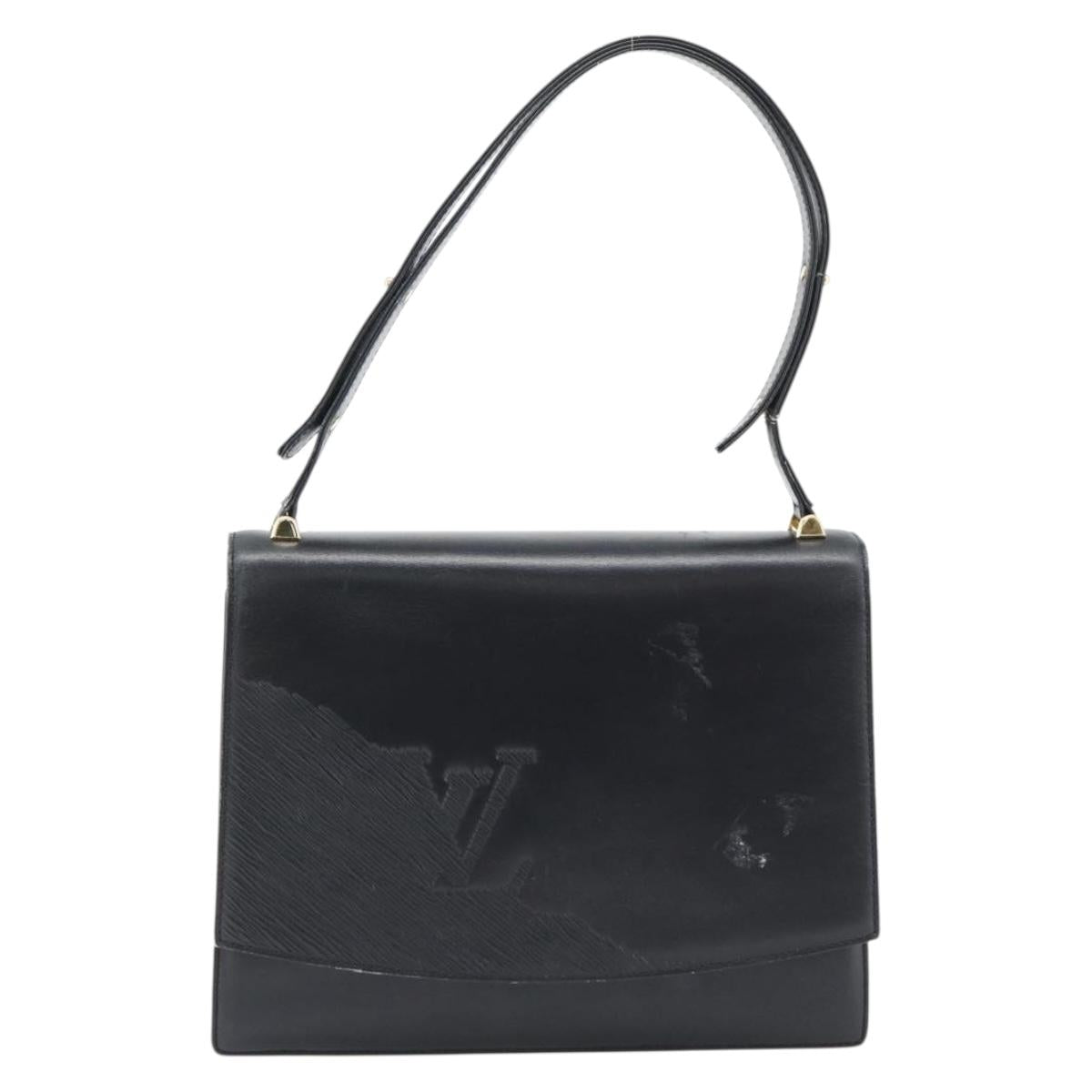 LOUIS VUITTON Opera Line Delph Shoulder Bag Leather Black M63932 LV Auth 56152A