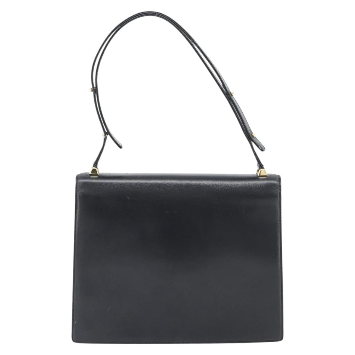 LOUIS VUITTON Opera Line Delph Shoulder Bag Leather Black M63932 LV Auth 56152A